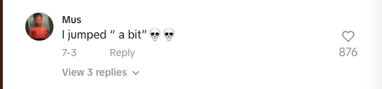 skull emoji tiktok comment example